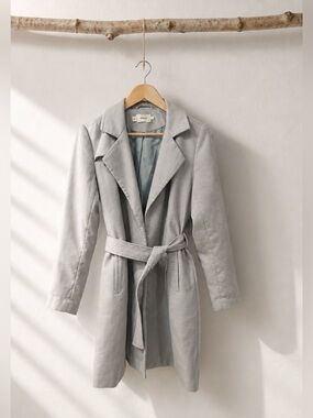 ONLY Women's Sky Blue Trench Coat